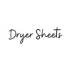 A black script text that reads Dryer Sheets