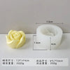 White silicone mold shaped like a rose for candle, soap, and baking crafts