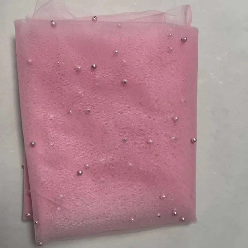 Pink Pearl Tulle Table Runner for Wedding and Event Decor