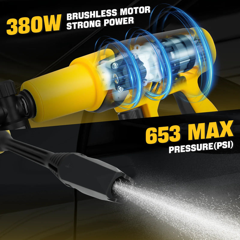 Portable Cordless Pressure Washer Gun