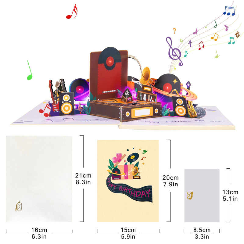Musical 3D Pop-Up Birthday Card