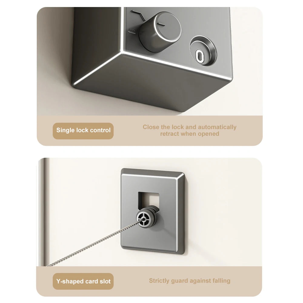 Retractable Clothesline with Stainless Steel Construction