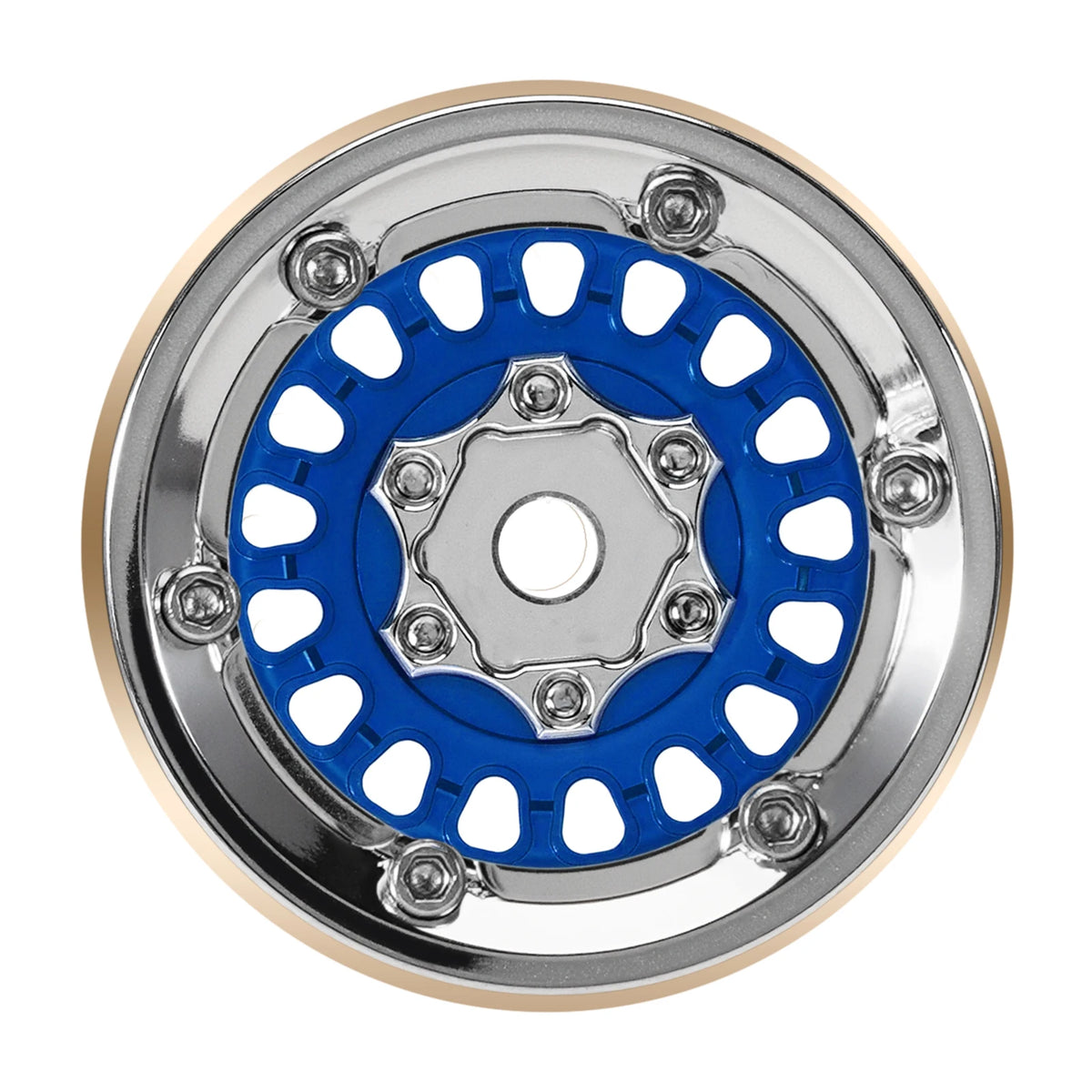 INJORA 1.0" Modular Beadlock Wheels for 1/18 1/24 RC Crawlers - Brass & Aluminum