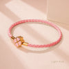 Four-Leaf Clover Braided Leather Bracelet