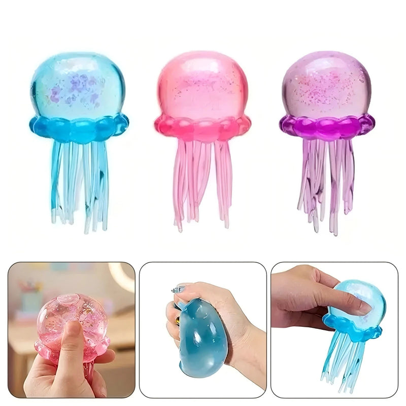 Jellyfish & Cube Squishy Stress Relief Toy