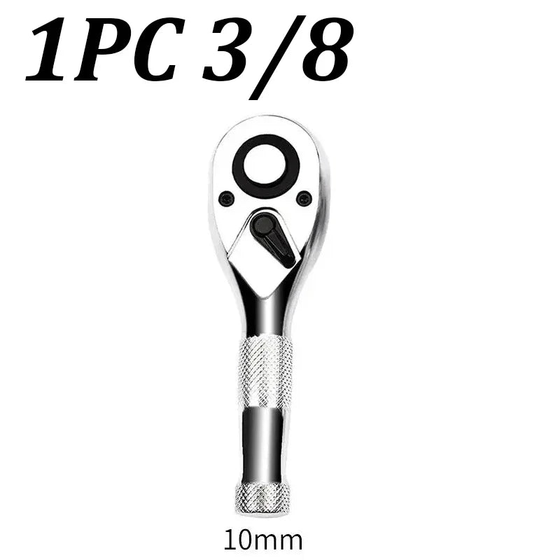 Compact 3-Piece Stubby Ratchet Wrench Set