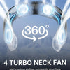 Portable Bladeless Neck Fan with 4000mAh Battery & LED Display