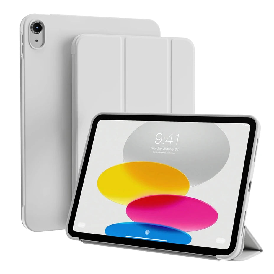 Premium Faux Leather iPad Case with Magnetic Smart Cover and Stand
