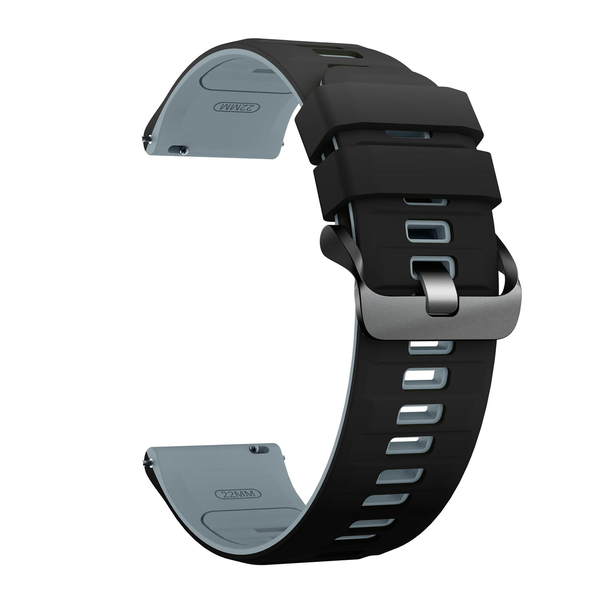 A black silicone watch band and protective case for a Redmi Watch Active 5 or Watch 5 Lite.