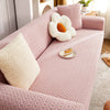 Stretch Plush Sofa Cover with Anti-Slip Grip