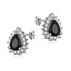 Sterling Silber Wassertropfen Kristall Ohrstecker