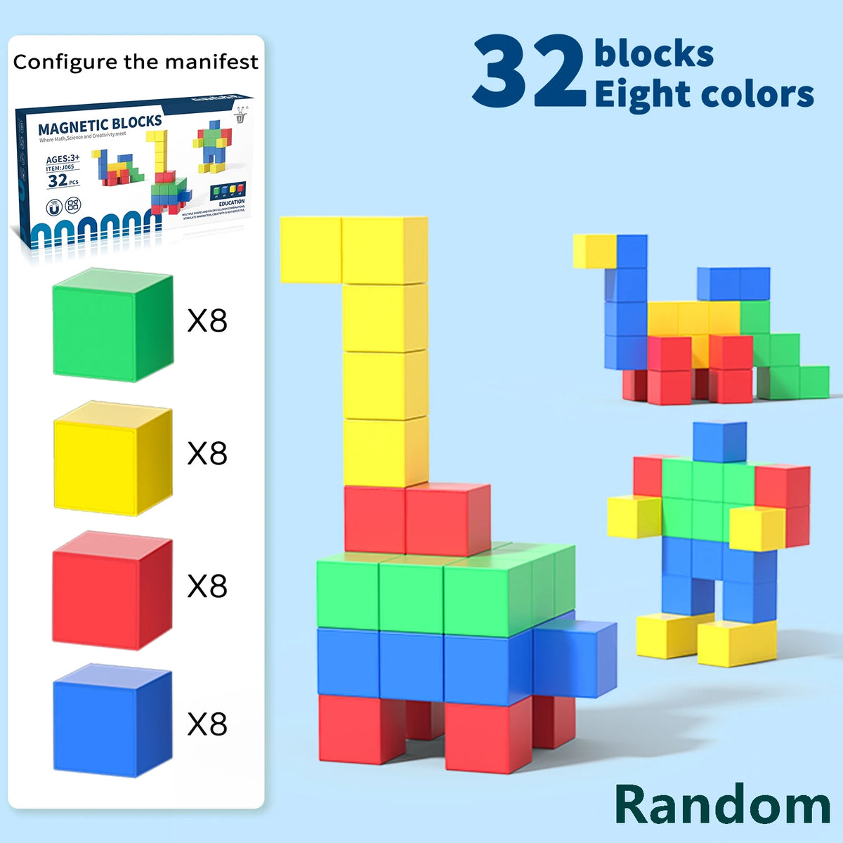 Magnetic Building Cubes STEM Toy Set for Kids