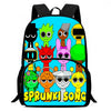 Cartable Enfant Cartoon Sprunki avec Pochette Avant