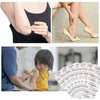 A pack of 100 waterproof round adhesive bandages for minor cuts and wounds is shown next to a child being treated.