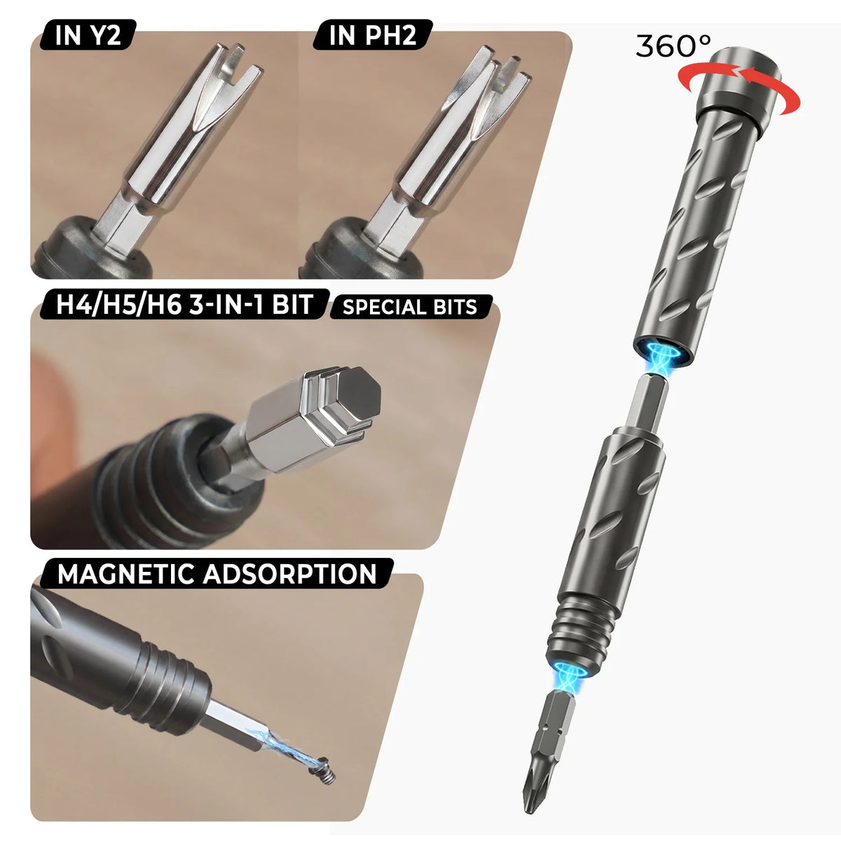 55-in-1 Magnetic Screwdriver Set with Foldable Storage Case