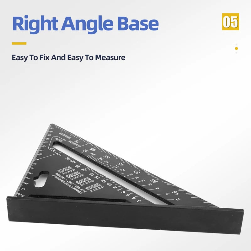 7-Inch Aluminum Alloy Triangle Ruler for Precision Marking
