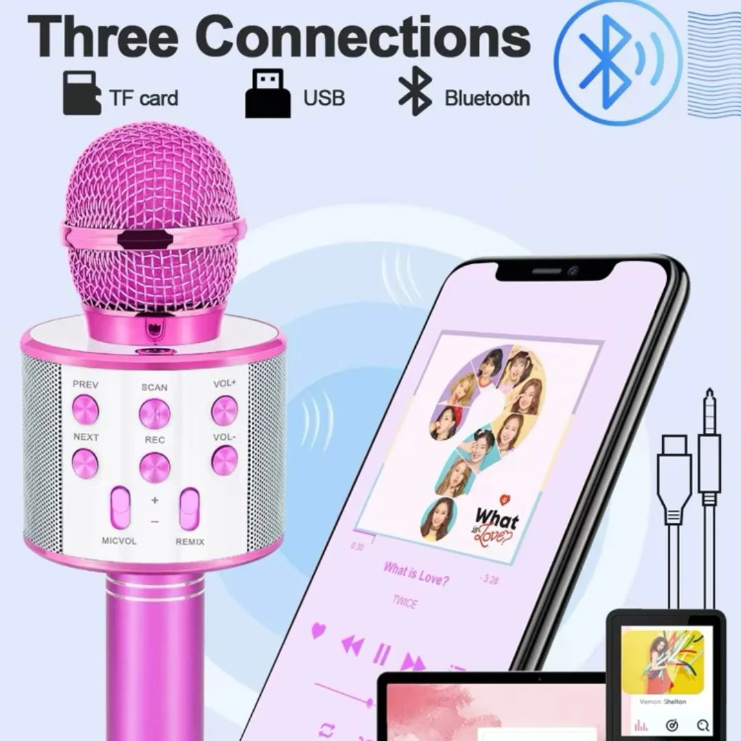5-in-1 Karaoke Microphone & Bluetooth Speaker