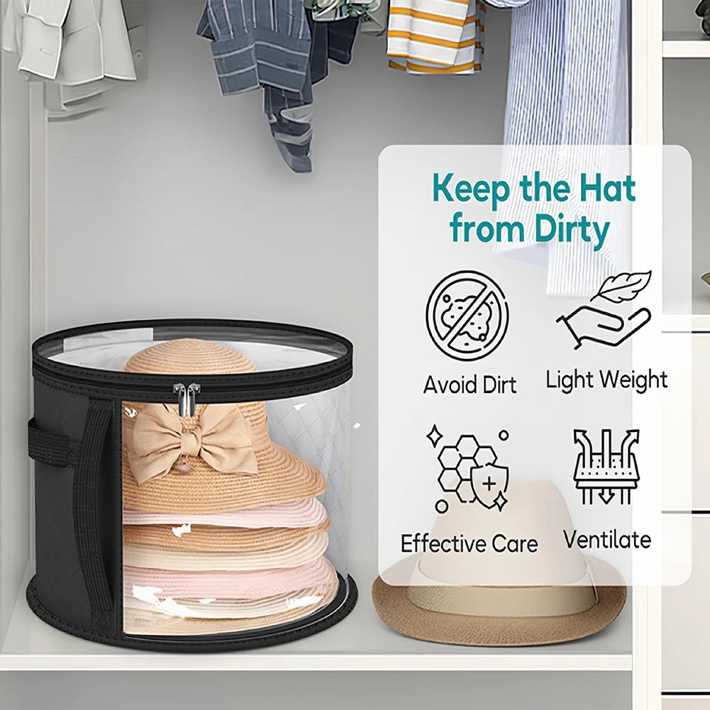 Foldable Hat Storage Bucket Organizer