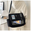 Y2K Transparent Ita Bag with DIY Badge Display Panel