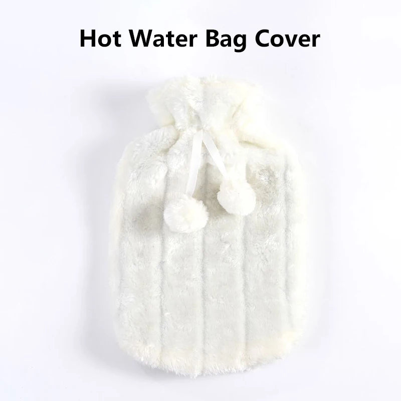 Plush Hot Water Bottle Cover with Soft Fleece Lining