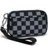 Checkered Zip-Around Wallet with Clear ID Window