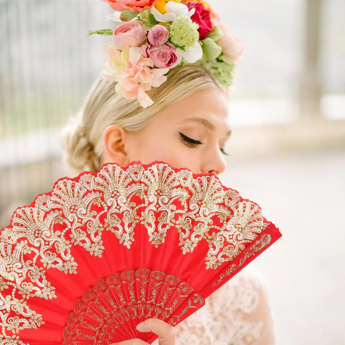Elegant Hanfu Folding Fan for Dance, Parties & Home Decor