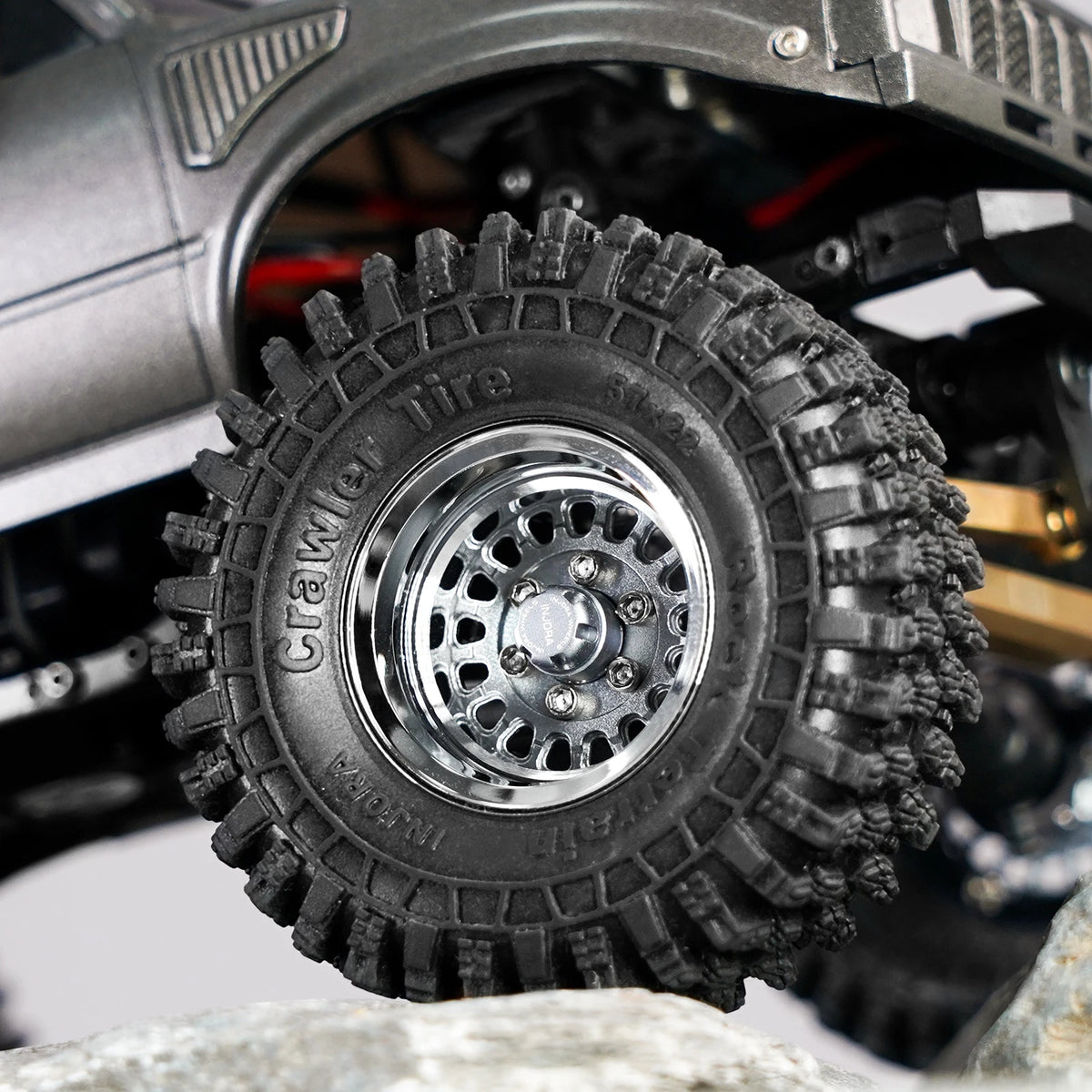 INJORA 1.0" Modular Beadlock Wheels for 1/18 1/24 RC Crawlers - Brass & Aluminum