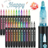 Double Line Outline Pens with Metallic Glitter (Set of 8)