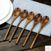 Natural Wooden Spoon and Fork Set (5 Pieces)
