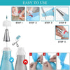 Reusable Silicone Piping Bag and Nozzle Set for Cake Decorating