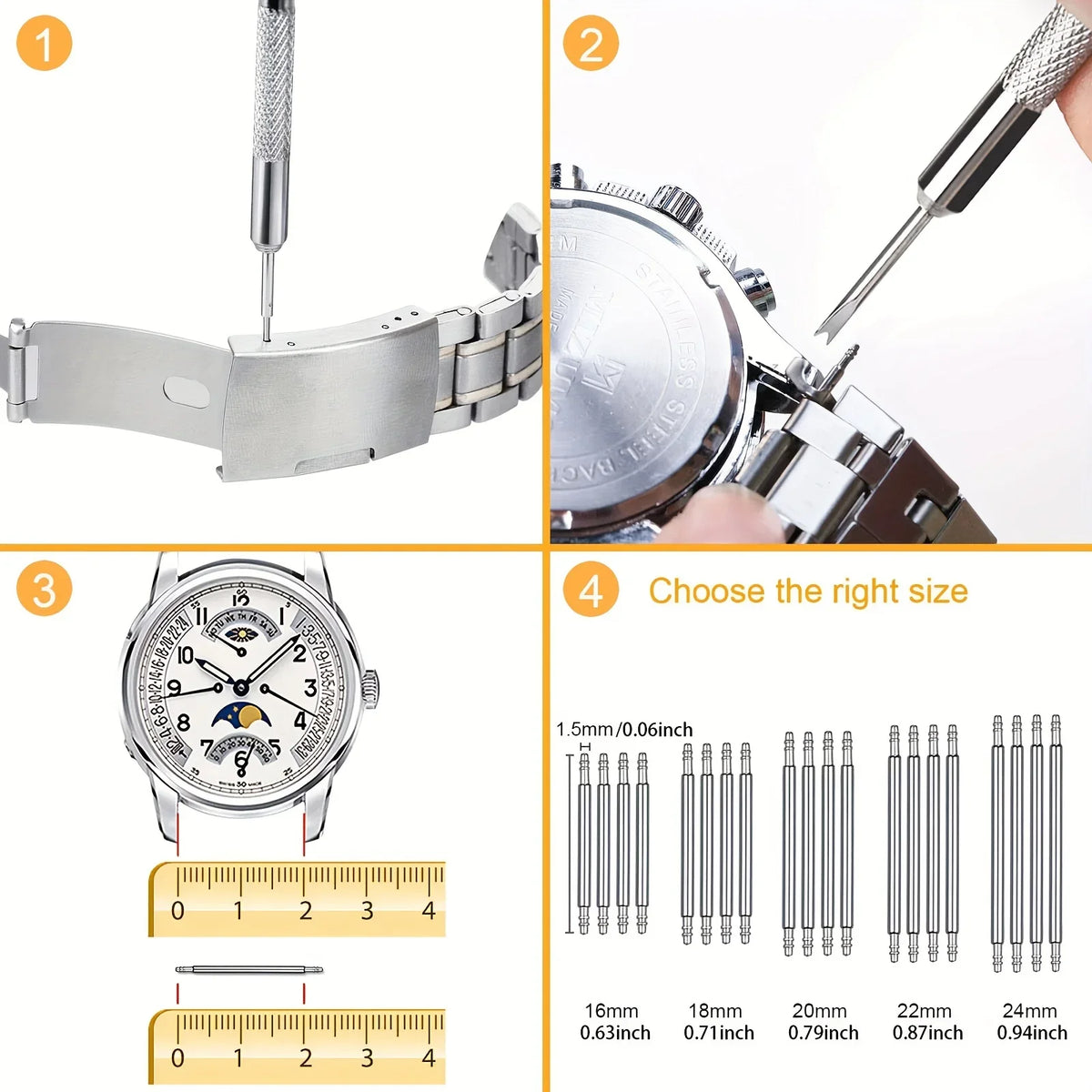 Watch Link Remover & Repair Kit with Spring Bars