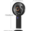 Portable Rechargeable Handheld Fan with Digital Display