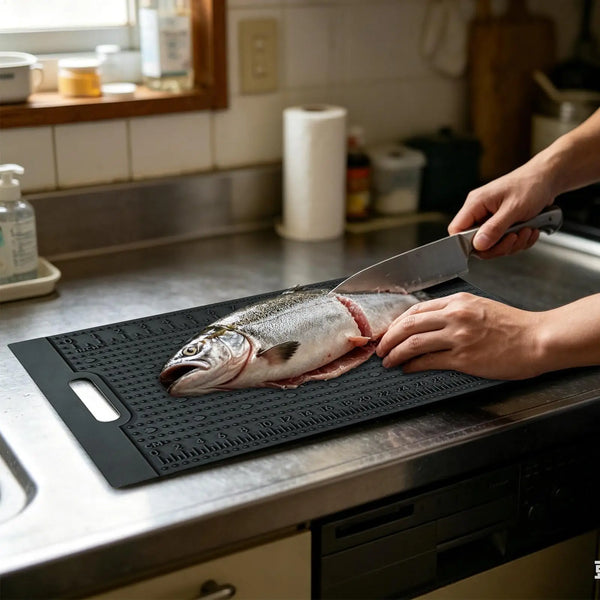 Non-Slip Fish Filleting Mat with Measuring Scale