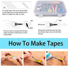 A set of tools for making bias tape including a binder foot and various cutting implements
