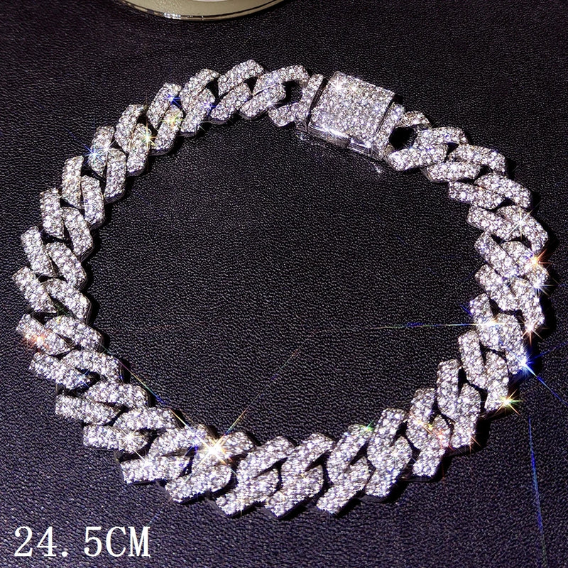 Iced-Out Cuban Link Anklet