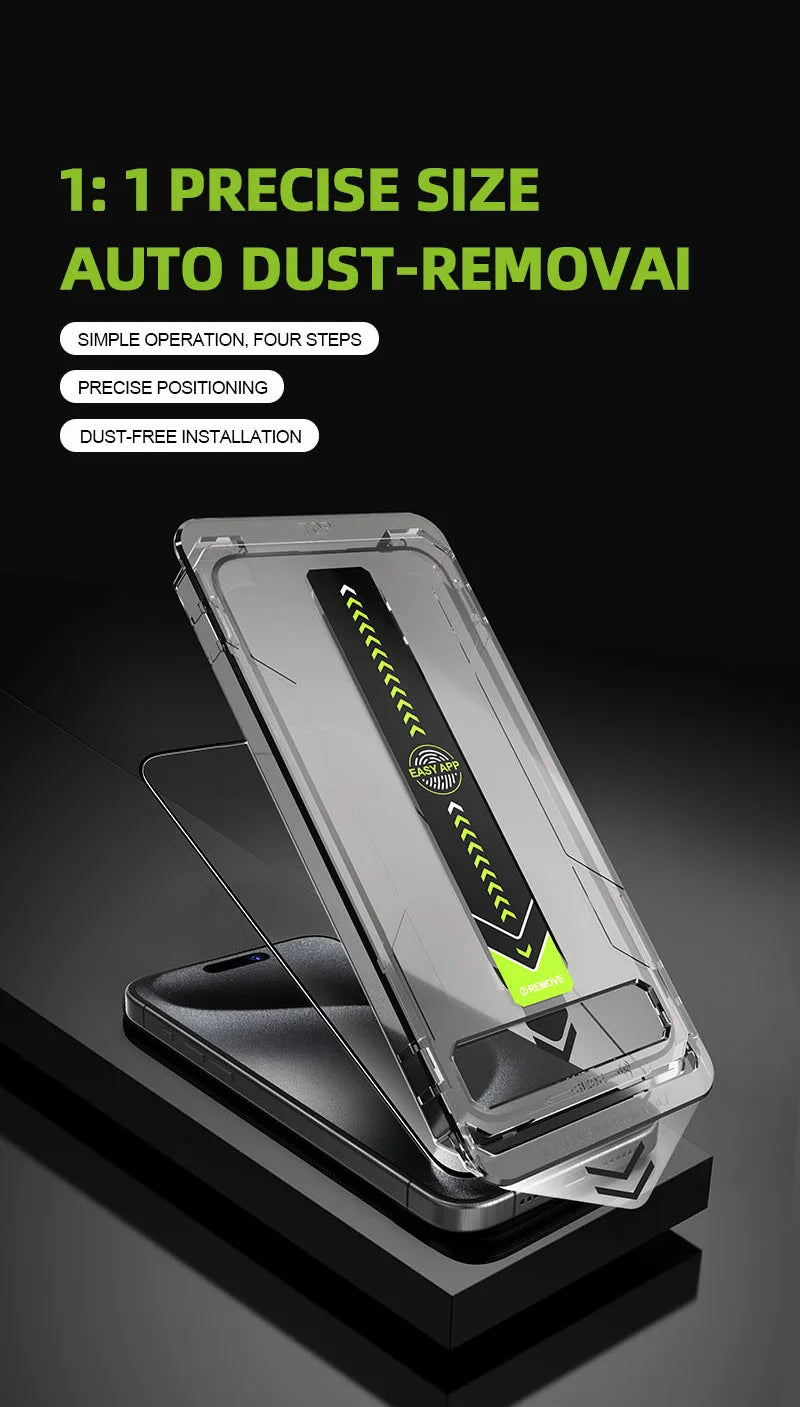 Privacy Screen Protector for iPhone with Auto Dust Removal