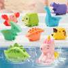 Dinosaur Bath Toys for Toddlers – Squeeze, Spray & Float