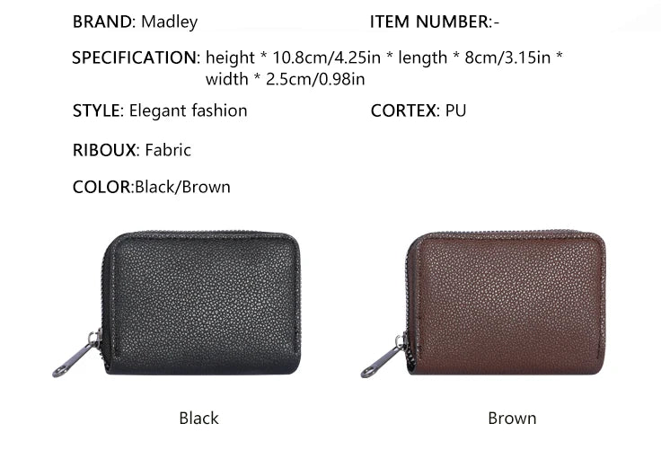 PU Leather Card Holder Wallet with 20 Card Slots
