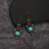 Boho Turquoise Geometric Drop Earrings