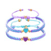 Matching Love Heart Beaded Bracelets for Couples