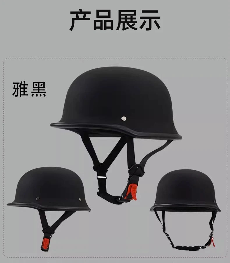 Retro Half Helmet with Goggles