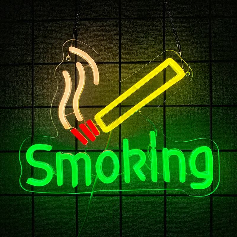 Cigar-Themed LED Neon Wall Sign