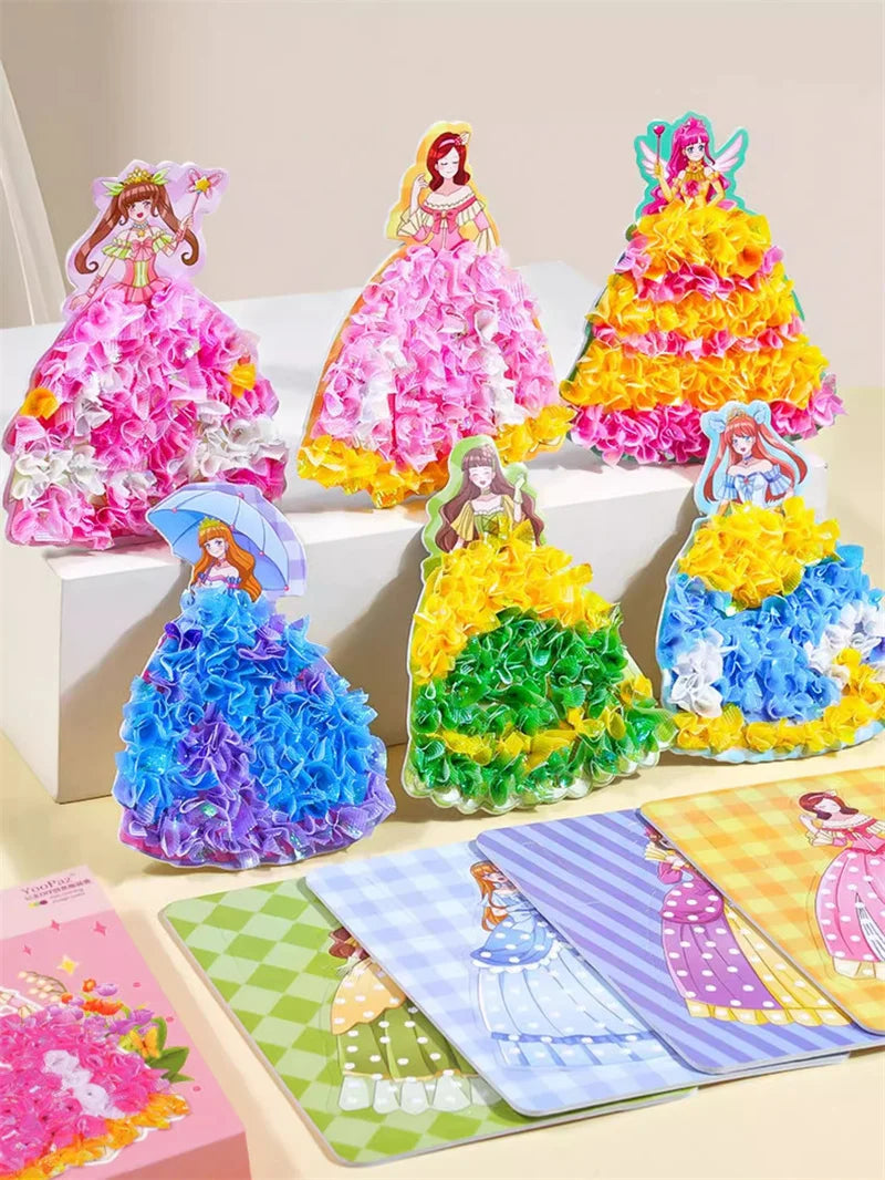 Rainbow Paper Puncture Painting Craft Kit for Kids