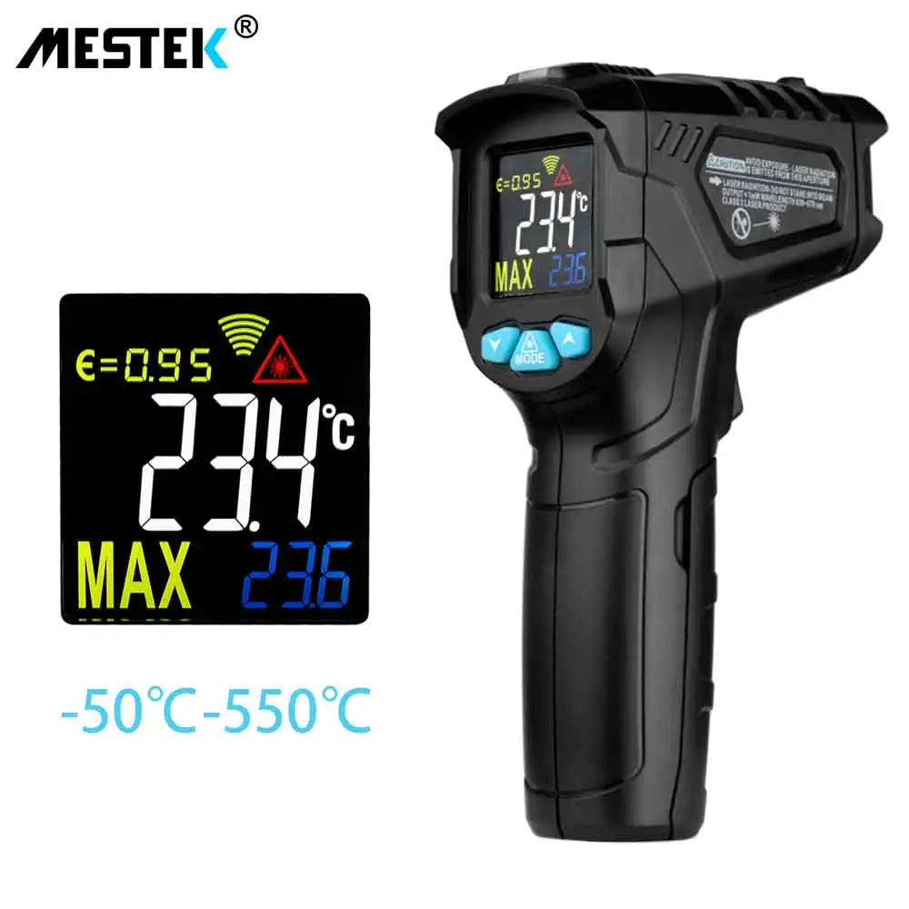 High-Temperature Infrared Thermometer with Color Screen and Humidity Sensing