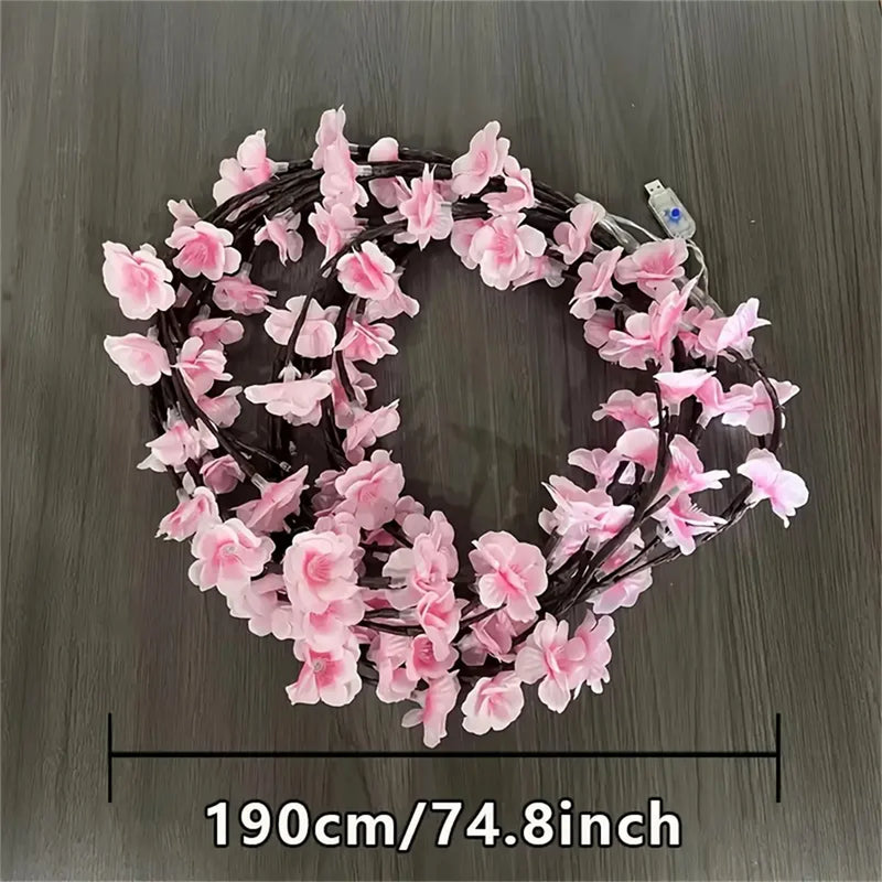 Guirlande LED en forme de Fleurs de Cerisier avec Alimentation USB