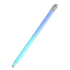 A light blue capacitive stylus pen with a metallic tip shown diagonally.