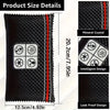 Product size details showing a black reusable bag with visual indicators for mineral crystal, intelligent design, and leak pr