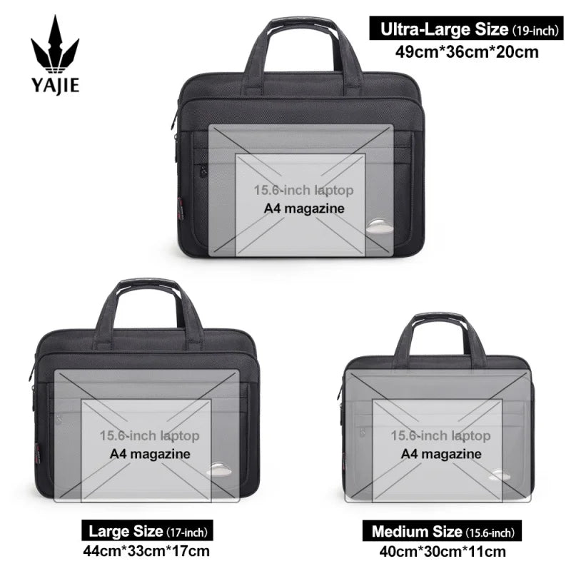 Durable Canvas Messenger Bag for Laptops Up to 19 Inches