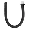 Black silicone handheld bidet sprayer with a white nozzle
