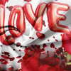 Romantic Red Rose Bedding Set with Duvet Cover and Pillowcases